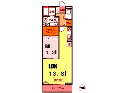 クレール.K(1LDK/3階)の間取り写真