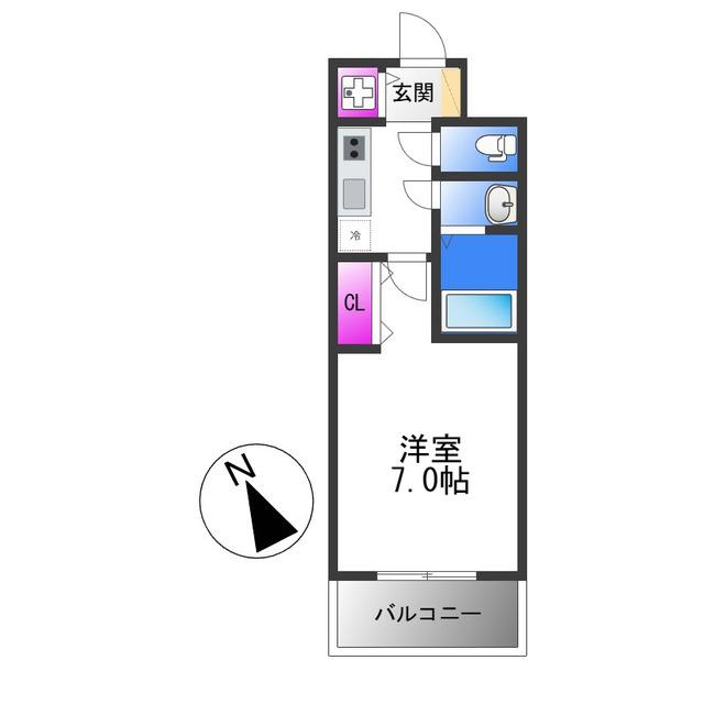 S-RESIDENCE堺浜寺BROAD(1K/5階)の間取り写真