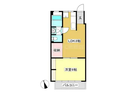 CLOUD9(1LDK/2階)の間取り写真