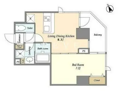 LIEN西五反田(1LDK/9階)の間取り写真