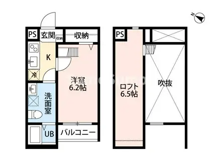 ART OCEAN(1K/1階)の間取り写真