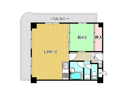 SAINT甲子園口(1LDK/2階)の間取り写真