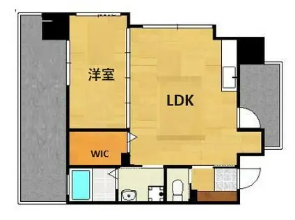 フェルト127(1LDK/15階)の間取り写真