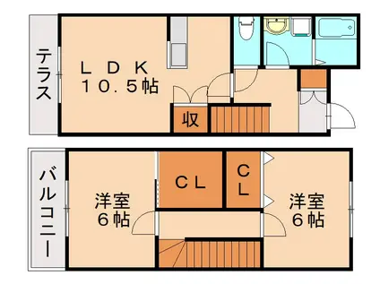 RSRESIDENCE黒崎南(2LDK/1階)の間取り写真
