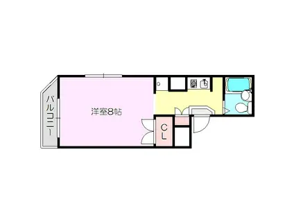 パティオス豊里館(1K/5階)の間取り写真