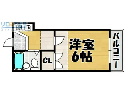 マンショントニオー能勢口第2(1K/1階)の間取り写真