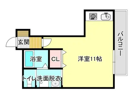 TKビル(ワンルーム/3階)の間取り写真