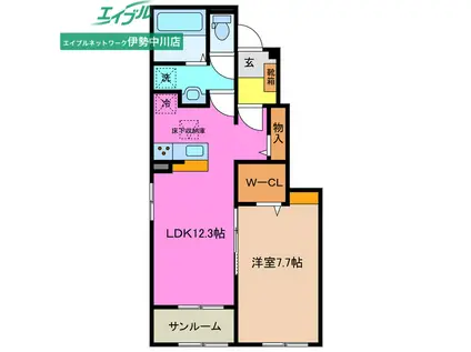 メゾン ドゥ エスポアールI(1LDK/1階)の間取り写真