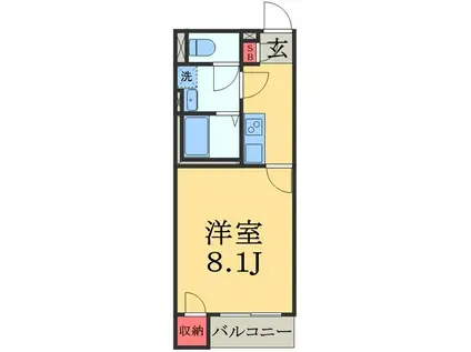 クレイノモアナルア ドエル(1K/2階)の間取り写真