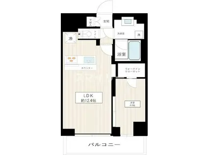 ミルーナヒルズ柏(1LDK/3階)の間取り写真