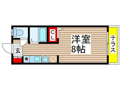 ハ-ベスト黒砂台(ワンルーム/1階)の間取り写真