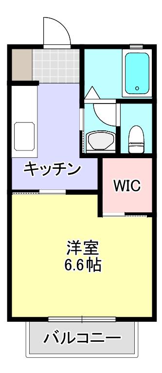 リバティヒルズI(1K/1階)の間取り写真