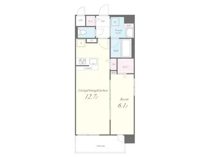 GALLERIA VILLA 中央通I(1LDK/4階)の間取り写真