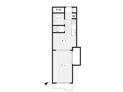 ニューライフ日本橋(1K/4階)の間取り写真