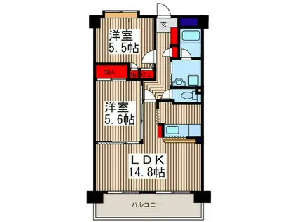 テラスコンコード(2LDK/3階)の間取り写真