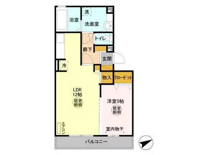 セジュールオッツ東下沢(1LDK/3階)の間取り写真