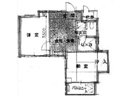 JLBグランエクリュ五反野(2DK/2階)の間取り写真