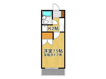 サトーハイツ(1K/1階)の間取り写真
