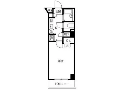 スカイコート蒲田第7(1K/3階)の間取り写真