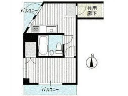 セレサ代官山(1K/4階)の間取り写真