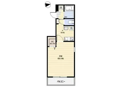 FERIO御徒町(1K/2階)の間取り写真