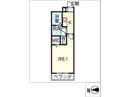 MAISON西高蔵ウエスト(1K/2階)の間取り写真