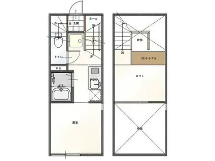 レジディア(1K/1階)の間取り写真