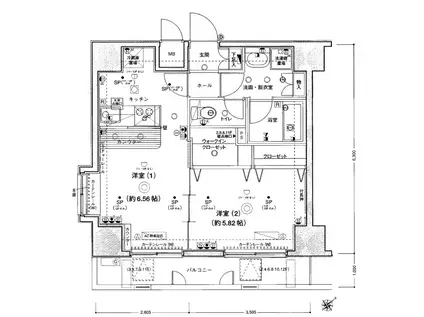 エクセリア池袋ウエスト(1LDK/11階)の間取り写真