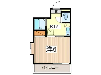 ライネスハイム(1K/2階)の間取り写真