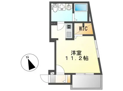 QUADOR鶴舞(ワンルーム/2階)の間取り写真