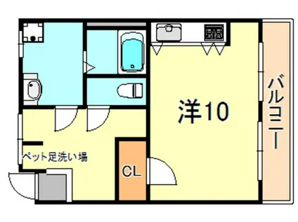 かぎ屋ビル(ワンルーム/3階)の間取り写真