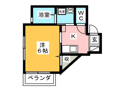 LEGRACE戸塚(1K/3階)の間取り写真