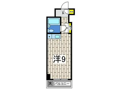 セザール蒔田公園(ワンルーム/1階)の間取り写真