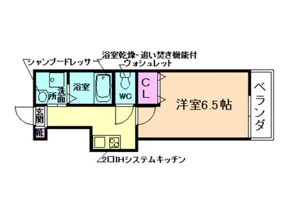 ラ・メール川西(1K/5階)の間取り写真