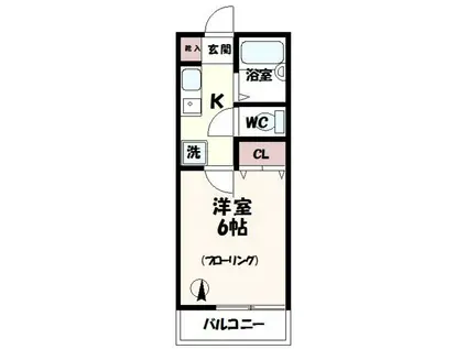 メゾンAKANE(1K/1階)の間取り写真