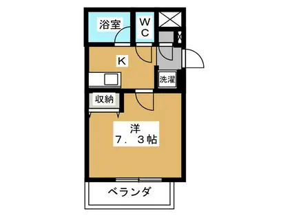 サンシティ烏丸高辻(1K/5階)の間取り写真