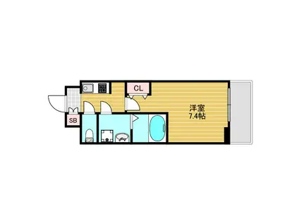 S-RESIDENCE新大阪GARDEN(1K/4階)の間取り写真