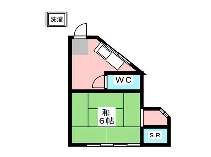 MITAMAコーポ(1K/2階)の間取り写真
