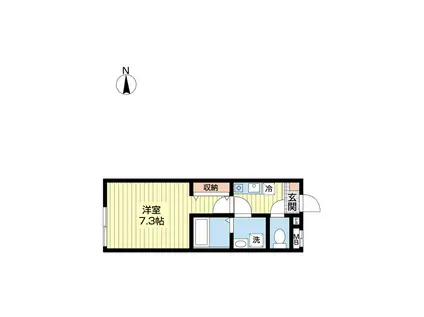 ブエナメゾン久米川(1K/1階)の間取り写真