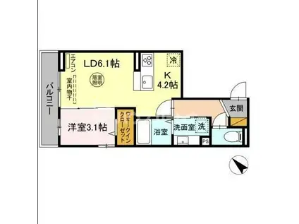 ウィン ヴェール21(1LDK/3階)の間取り写真