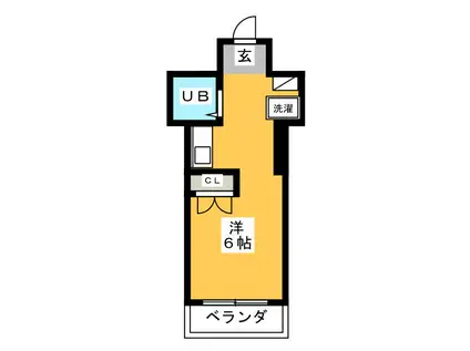 アドウェル伊藤(ワンルーム/3階)の間取り写真