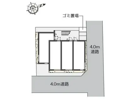 クレイノリーブス 梅屋敷(1K/2階)の間取り写真