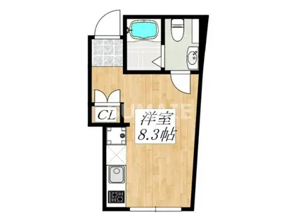 LUNA COURT AKABANEDAI(ワンルーム/1階)の間取り写真