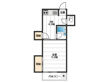 坂上コーポ(1DK/2階)の間取り写真
