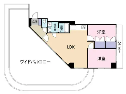 グレースアサクラ(2LDK/4階)の間取り写真