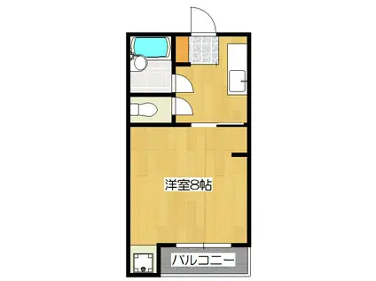 シティハイツ横木(1K/1階)の間取り写真