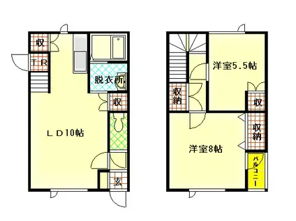 エヌステージ(2LDK/1階)の間取り写真