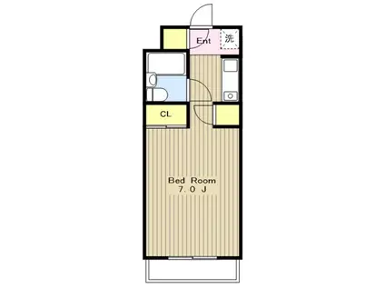 アミラント・ヴィレッジ(1K/3階)の間取り写真