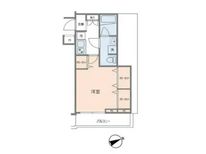 スカイコート品川東大井(1K/3階)の間取り写真