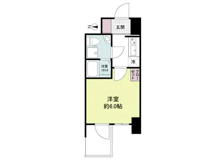 セレニテフラン新大阪(1K/12階)の間取り写真